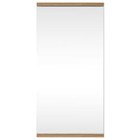 Armadietto Angolare con Specchio da Bagno Rovere 30x24x60 cm