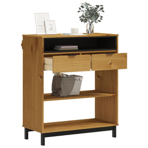 Tavolino da Bar-Tavolino da soggiorno-Tavolo FLAM 92x45x110 cm in Legno Massello di Pino