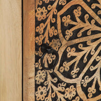 Comodino 40x33x46 cm in Legno Massello di Mango 358208