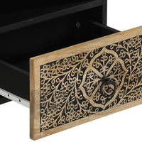 Comodino 40x33x46 cm in Legno Massello di Mango 358218