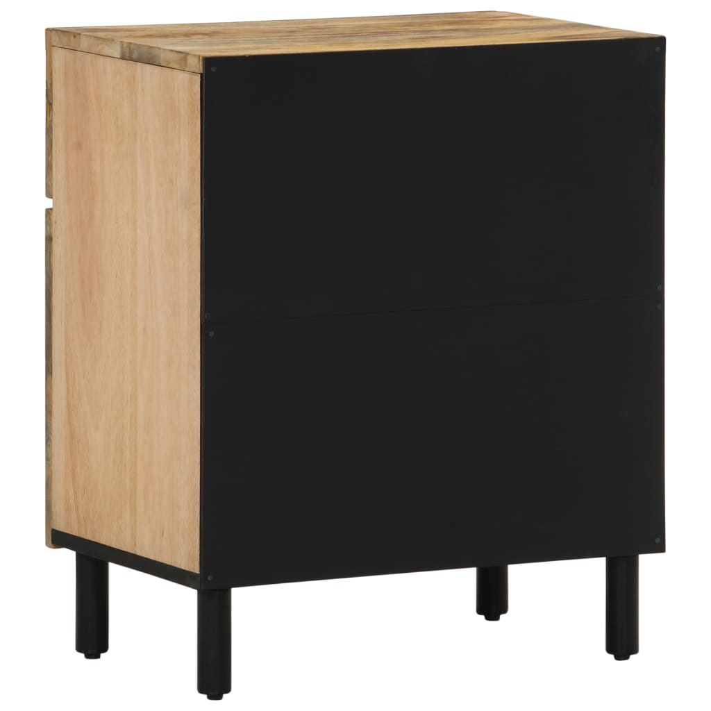 Comodino-Tavolino da notte 50x33x60 cm in Legno Massello di Mango 742312