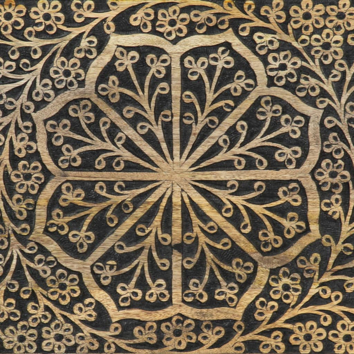 Comodino 50x33x60 cm in Legno Massello di Mango