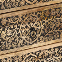 Comodino-Tavolino da notte 50x33x60 cm in Legno Massello di Mango 274700