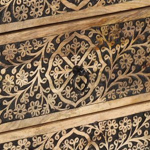 Comodino-Tavolino da notte 50x33x60 cm in Legno Massello di Mango 274700