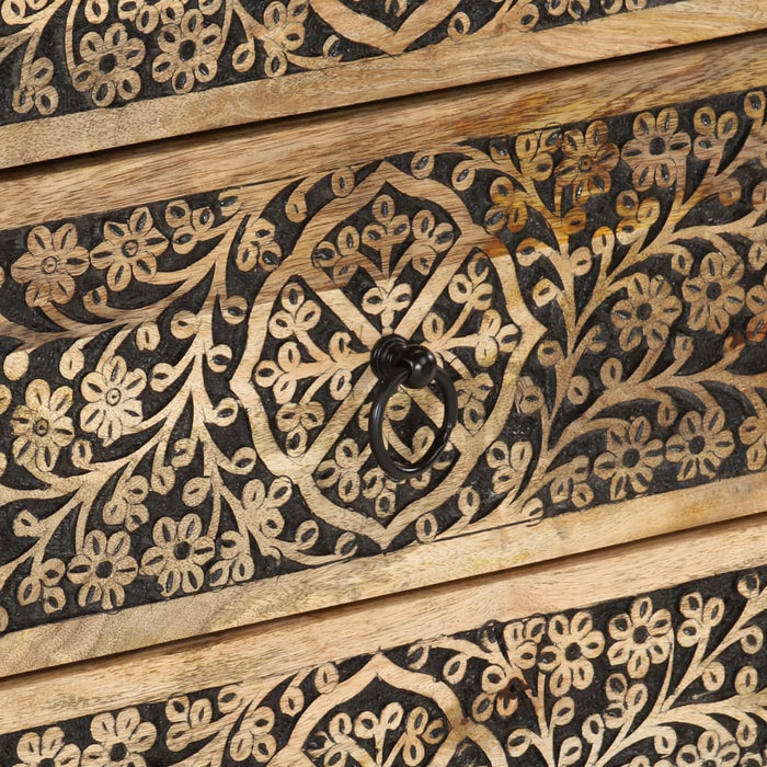 Comodino-Tavolino da notte 50x33x60 cm in Legno Massello di Mango 274700