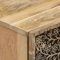 Comodino 50x33x60 cm in Legno Massello di Mango