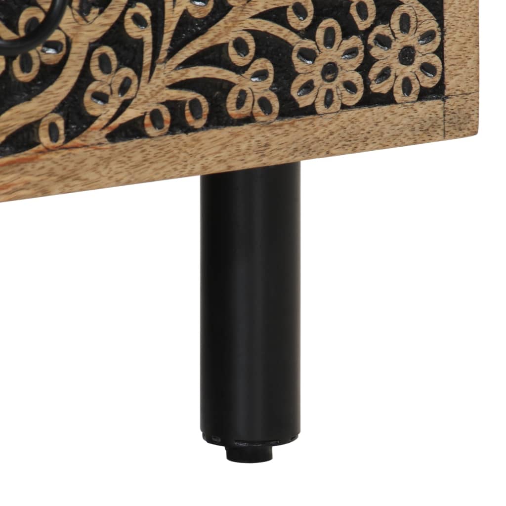 Tavolino da Salotto 80x54x40 cm in Legno Massello di Mango 358225