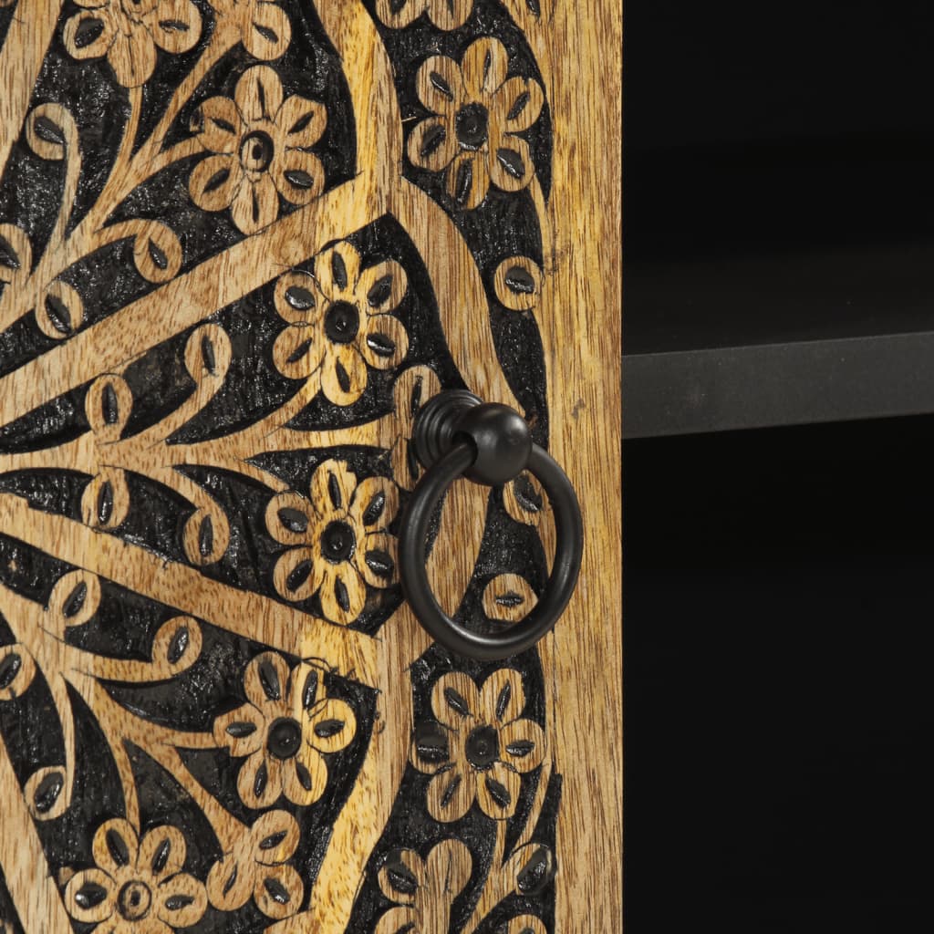 Mobile Porta TV 80x31x46 cm in Legno Massello di Mango 358227