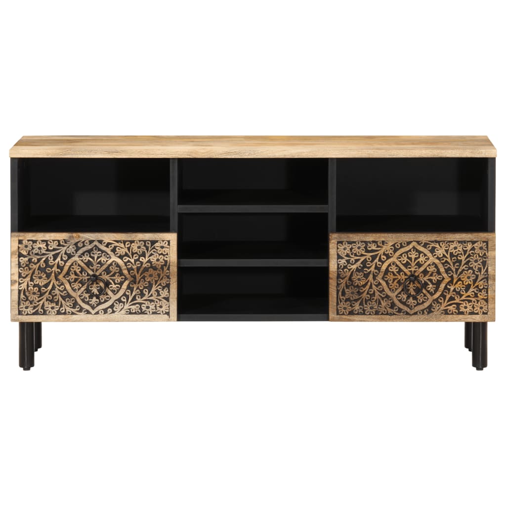 Mobile Porta TV-Mobile per TV-Credenza TV 100x33x46 cm in Legno Massello di Mango 939495
