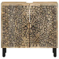 Mobile Lavabo da Bagno 62x33x58cm in Legno Massello di Mango 358231