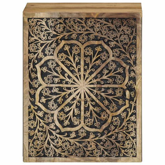 Mobile da Bagno a Parete 38x33x48 cm in Legno Massello di Mango 358232