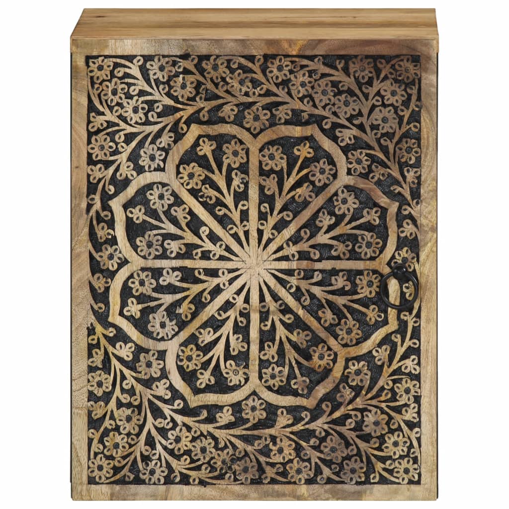 Mobile da Bagno a Parete 38x33x48 cm in Legno Massello di Mangocod mxl 112232