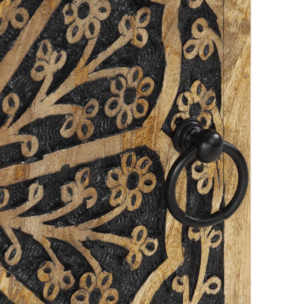 Mobile da Bagno a Parete 38x33x48 cm in Legno Massello di Mango 358232