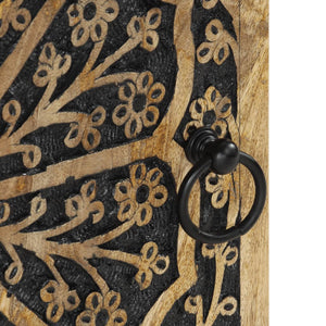 Mobile da Bagno a Parete 38x33x48 cm in Legno Massello di Mango 358232