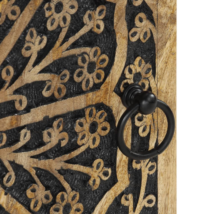 Mobile da Bagno a Parete 38x33x48 cm in Legno Massello di Mango 358232