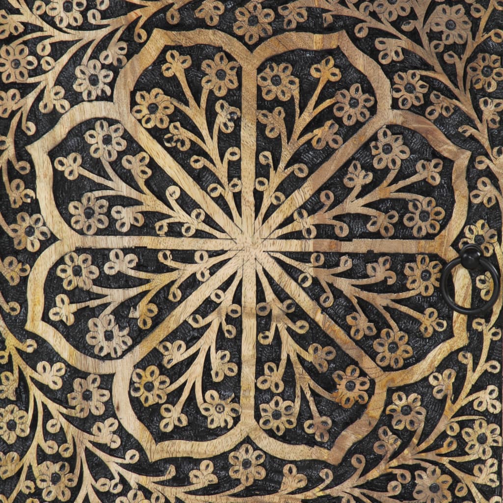 Mobile da Bagno a Parete 38x33x48 cm in Legno Massello di Mango 358232