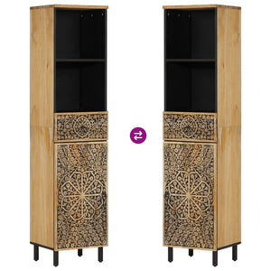 Mobile da Bagno 38x33x160 cm in Legno Massello di Mango 358234