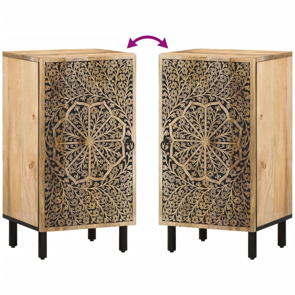 Credenza 40x33x75 cm in Legno Massello di Mango 358236