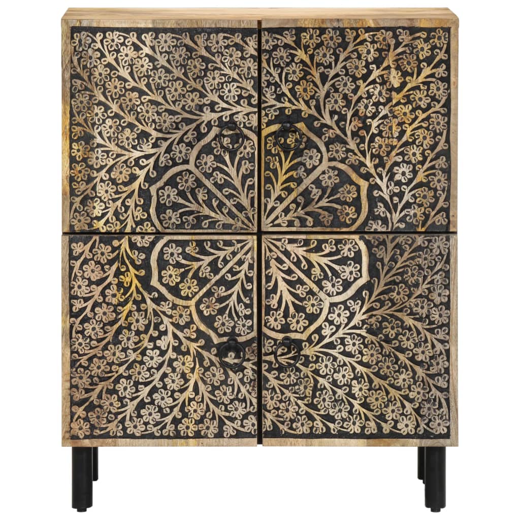 Credenza 60x33x75 cm in Legno Massello di Mango 358238