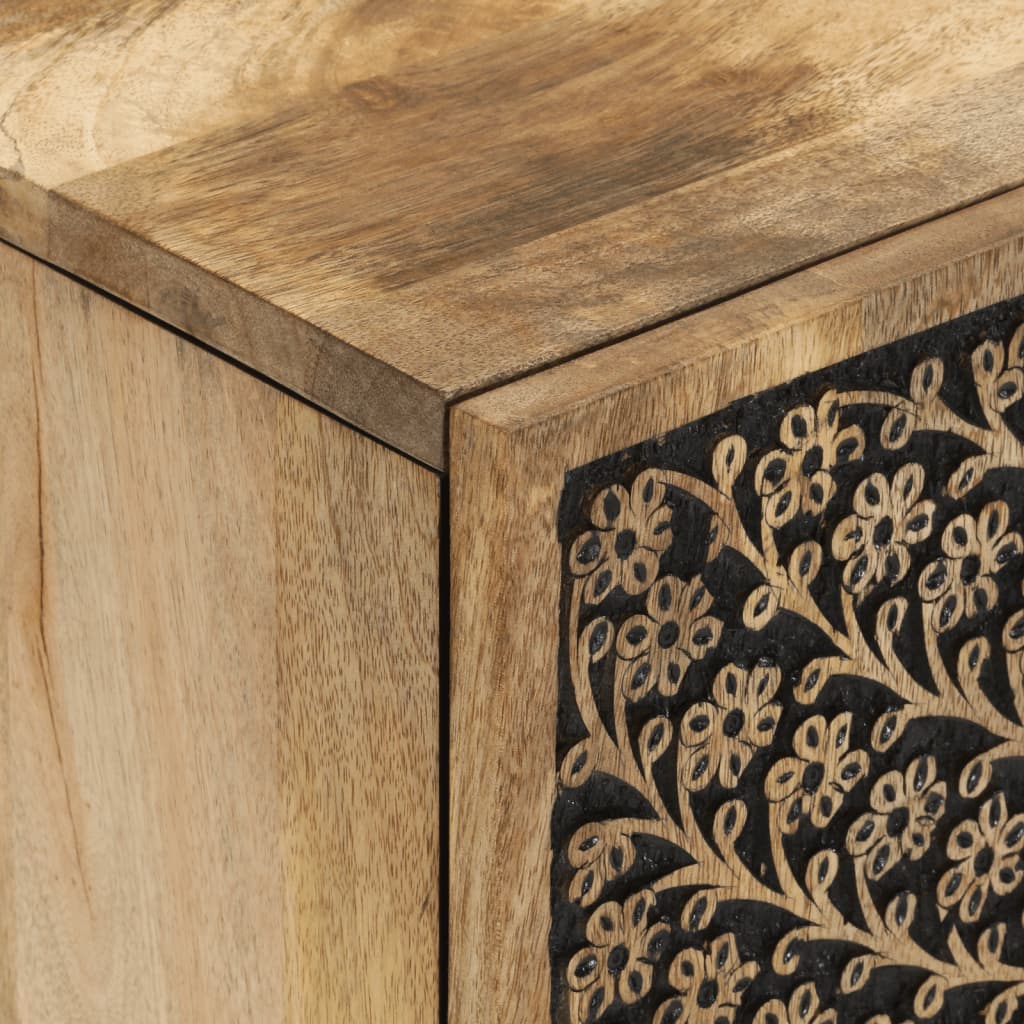 Credenza 60x33x75 cm in Legno Massello di Mango 358238