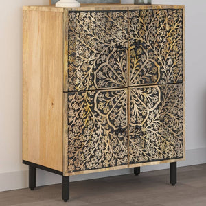 Credenza 60x33x75 cm in Legno Massello di Mango  cod mxl 88236