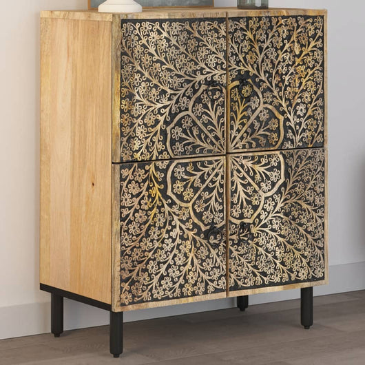 Credenza 60x33x75 cm in Legno Massello di Mango 358238