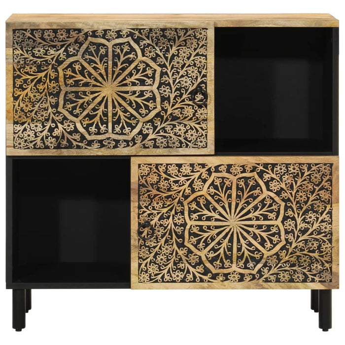 Credenza-Buffet-Armadio da cucina 80x33x75 cm in Legno Massello di Mango 810554