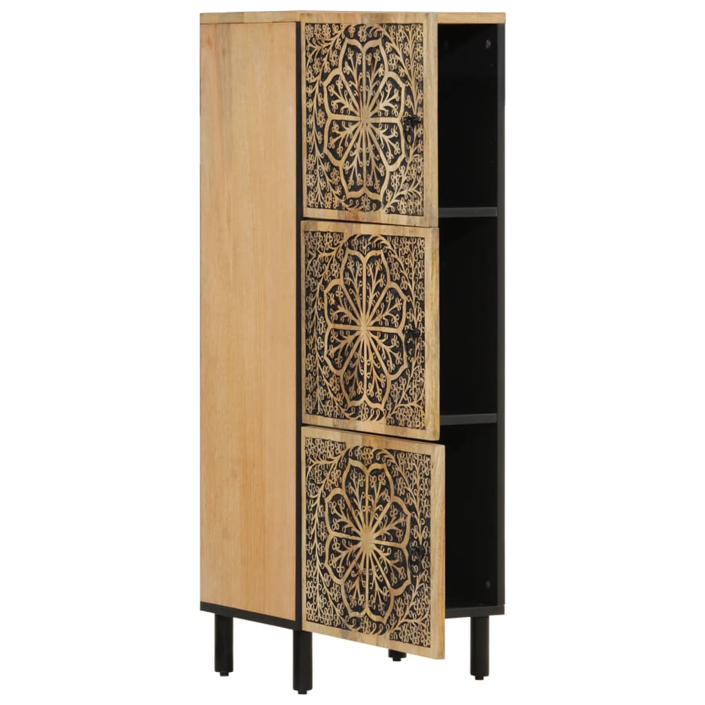 Credenza-Buffet-Armadio da cucina 40x33x110 cm in Legno Massello di Mango 857336