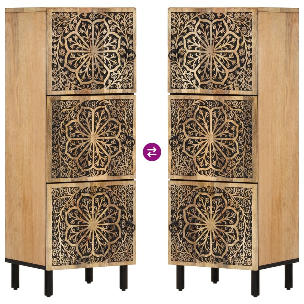 vidaXL Credenza 40x33x110 cm in Legno Massello di Mango