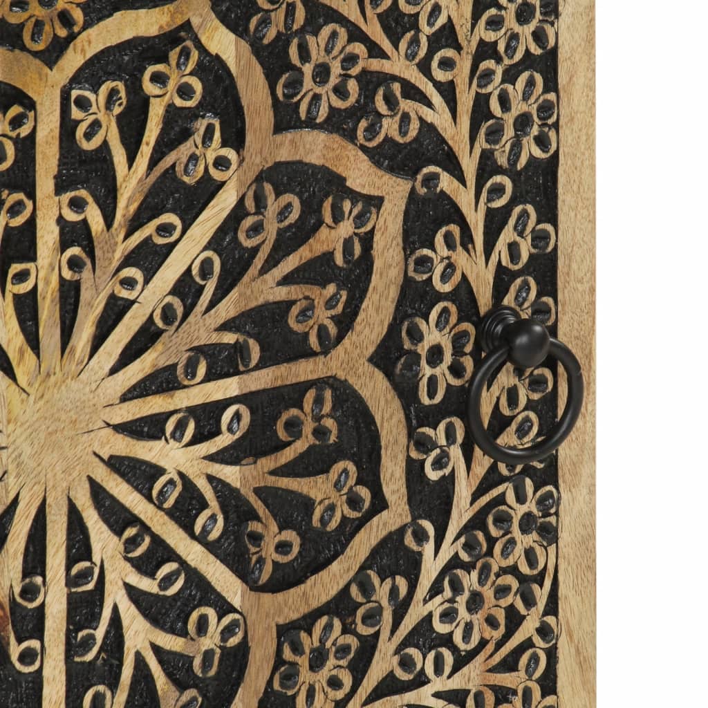 Credenza-Buffet-Armadio da cucina 40x33x110 cm in Legno Massello di Mango 857336