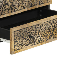 Credenza 60x33x110 cm in Legno Massello di Mango 358242