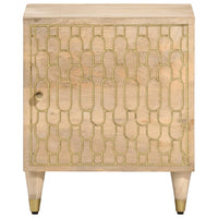 Comodino 40x33x46 cm in Legno Massello di Mangocod mxl 91875