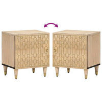 Comodini 2pz 40x33x46 cm in Legno Massello di Mango 358245