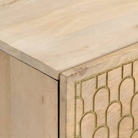 Comodini 2pz 40x33x46 cm in Legno Massello di Mango 358245