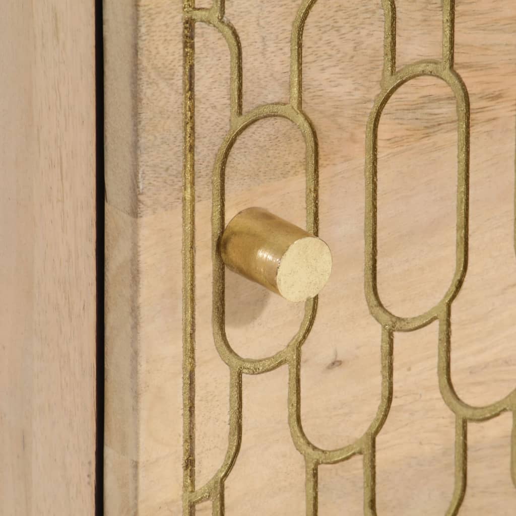 Comodini 2pz 40x33x46 cm in Legno Massello di Mango 358245