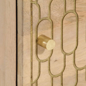 Comodini 2pz 40x33x46 cm in Legno Massello di Mango 358245