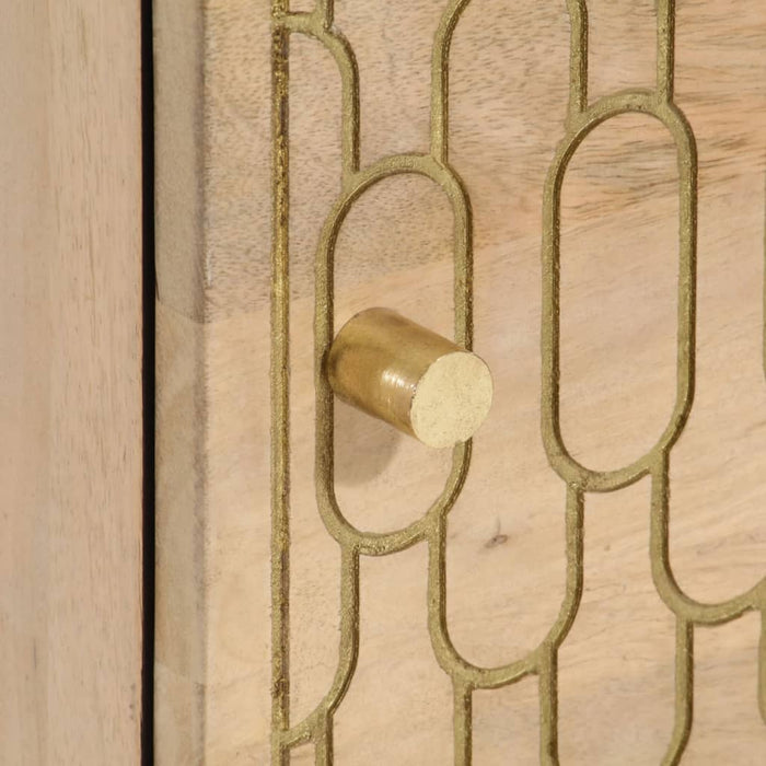 Comodini 2pz 40x33x46 cm in Legno Massello di Mango 358245