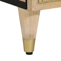 Comodini 2pz 40x33x46 cm in Legno Massello di Mango 358245