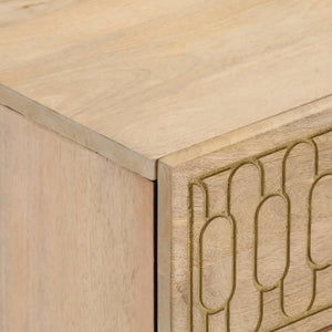 Comodini 2pz 40x33x46 cm in Legno Massello di Mango 358247