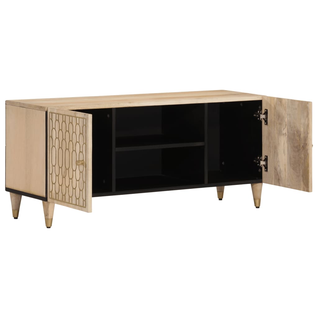 Mobile Porta TV 105x33x46cm in Legno Massello di Mango 358248