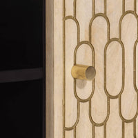 Mobile Porta TV 105x33x46cm in Legno Massello di Mango 358248