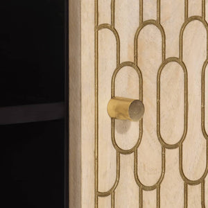 Mobile Porta TV 105x33x46cm in Legno Massello di Mango 358248