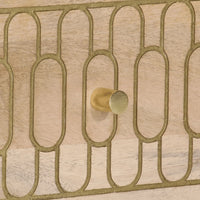 Mobile Porta TV 70x33x46 cm in Legno Massello di Mango 358249