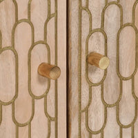 Credenza-Buffet-Armadio da cucina 60x33x75 cm in Legno Massello di Mango 168749