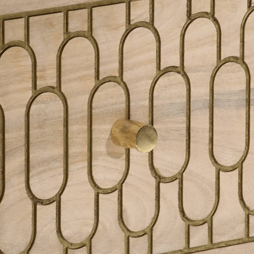 Credenza-Buffet-Armadio da cucina 60x33x75 cm in Legno Massello di Mango 942707