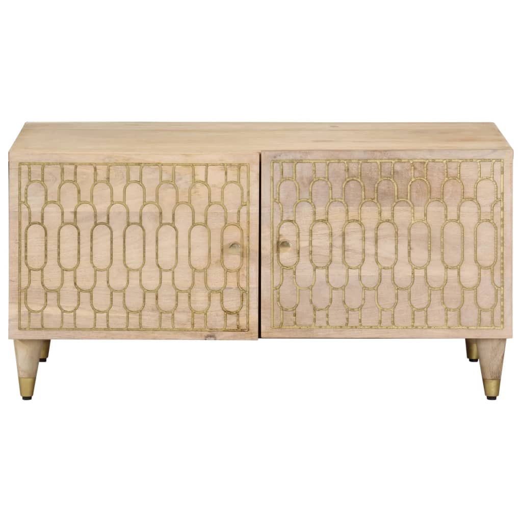 Tavolino da Salotto-Tavolino da soggiorno-Tavolo 80x50x40 cm Legno Massello di Mango 997221