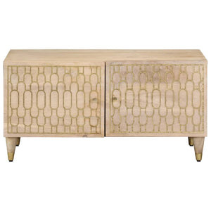 Tavolino da Salotto 80x50x40 cm Legno Massello di Mango 358253