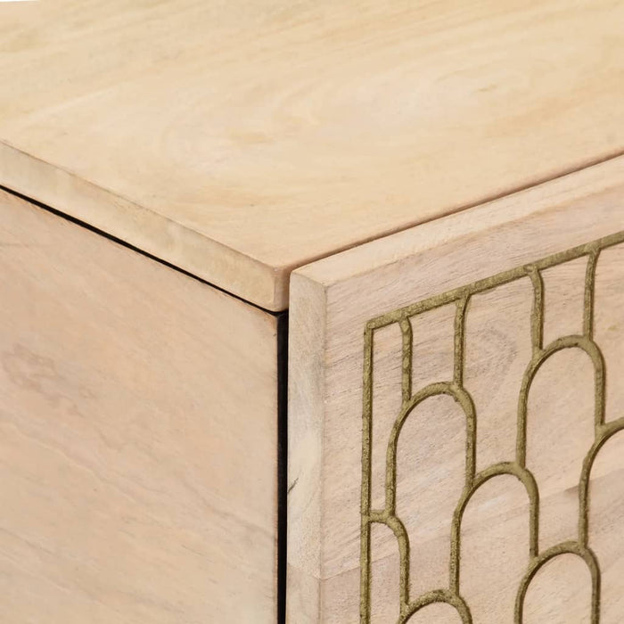 Tavolino da Salotto 80x50x40 cm Legno Massello di Mango 358253