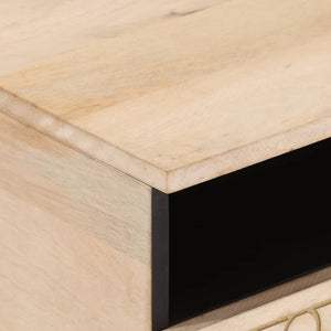 Tavolino da Salotto-Tavolino da soggiorno-Tavolo 80x54x40 cm in Legno Massello di Mango 378996