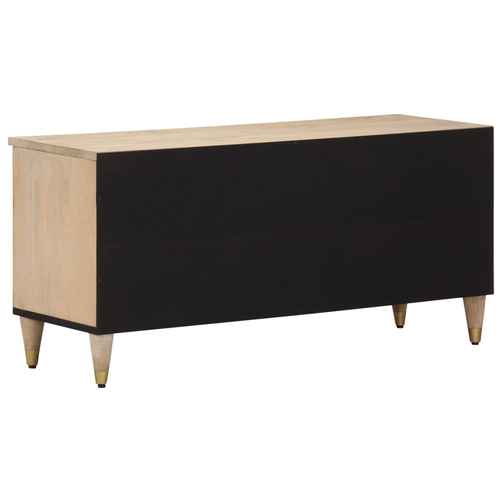 Mobile Porta TV-Mobile per TV-Credenza TV 100x33x46 cm in Legno Massello di Mango 471438